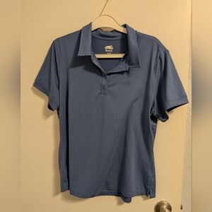 EUC Roots Renew Short Sleeve Polo - XL - Blue